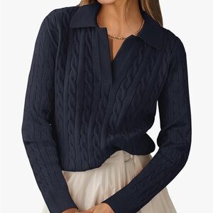 Trendy Boutique Navy V-Neck Sweater